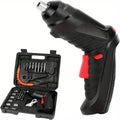 Cordless electric screwdriver kit with case