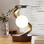 Spiral LED table lamp with wireless charger
