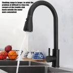 Matt Black Pull-Down Kitchen Mixer Tap with 3-Mode Spray