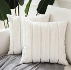 Striped velvet cushion cover