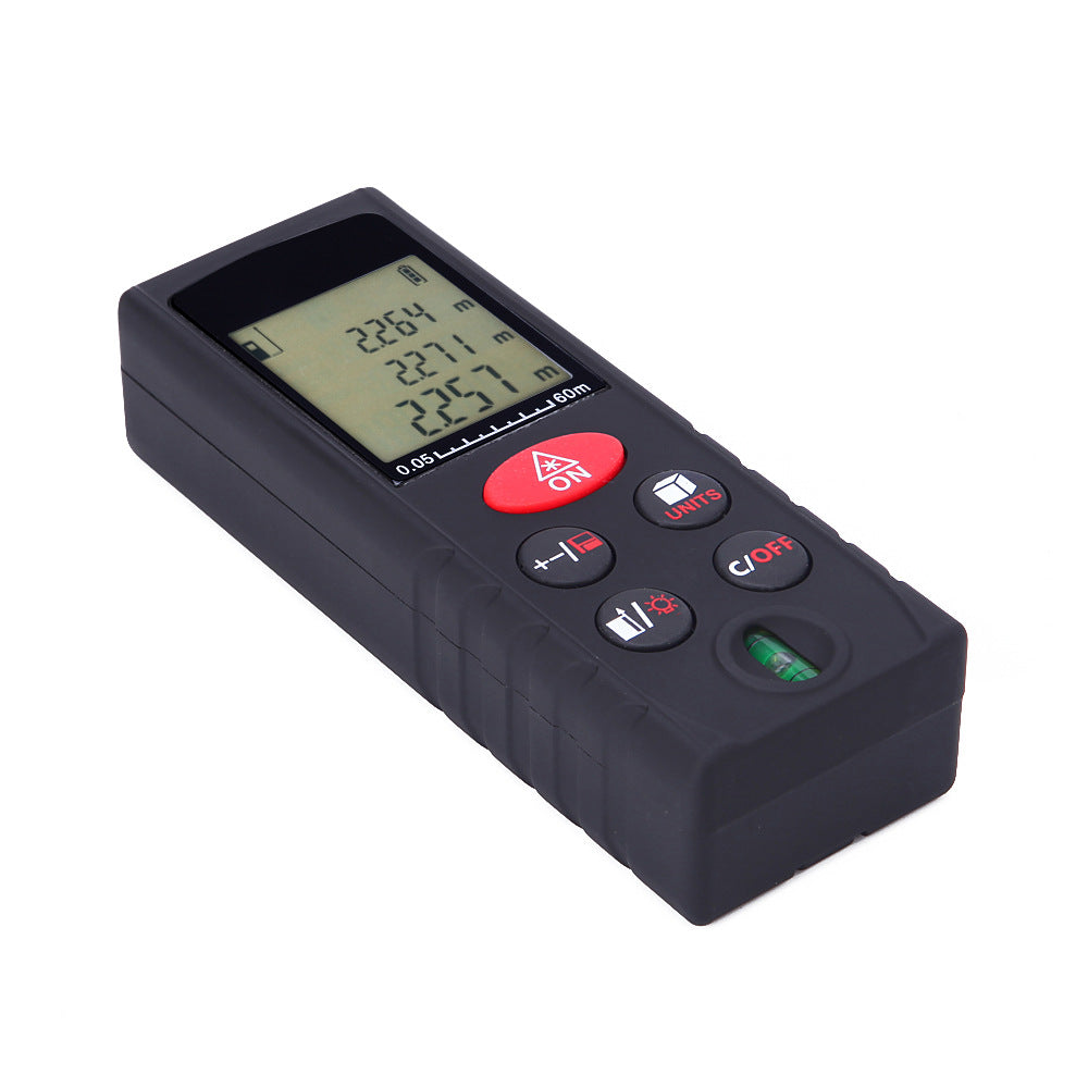 Laser distance measure angled
