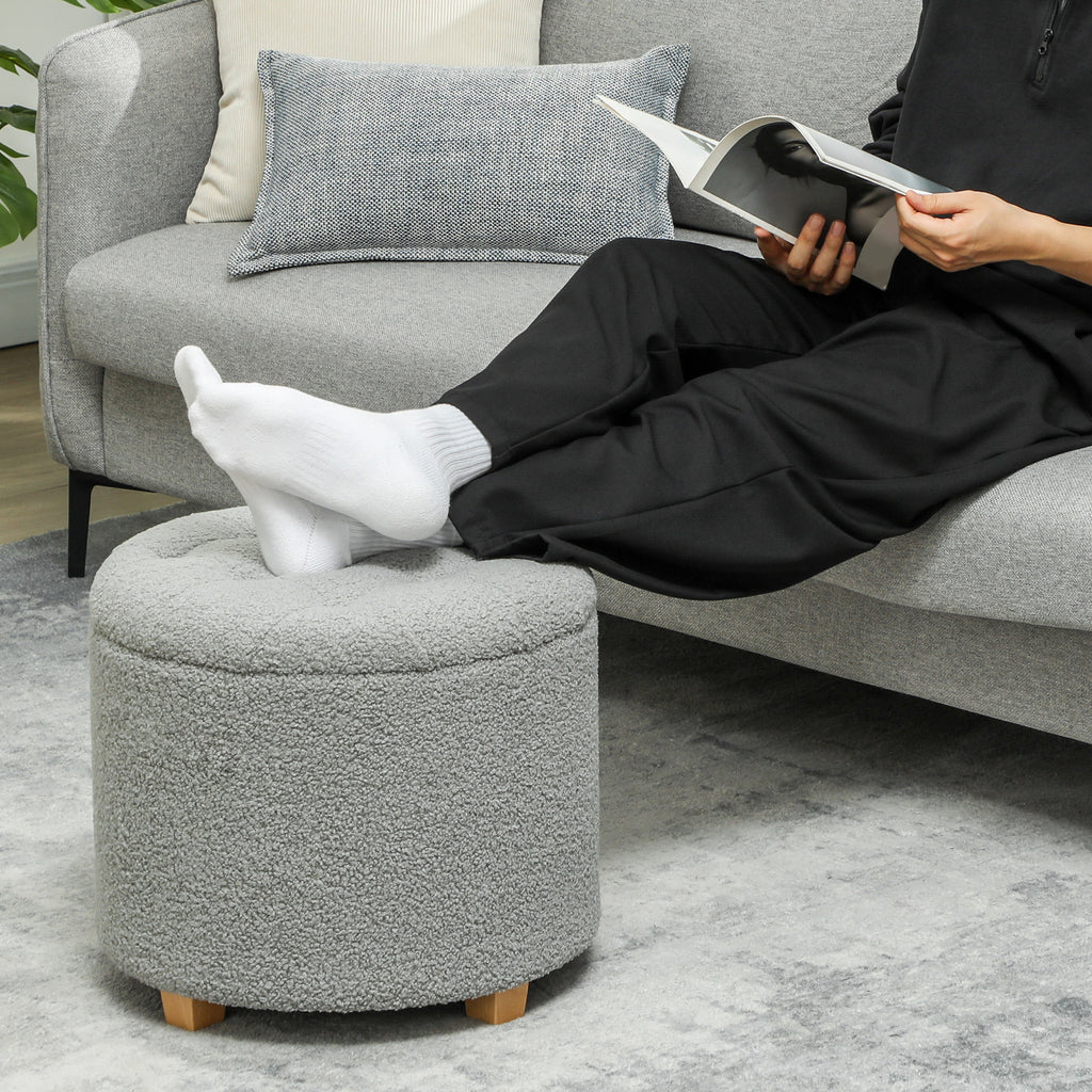 Teddy Bouclé Storage Ottoman