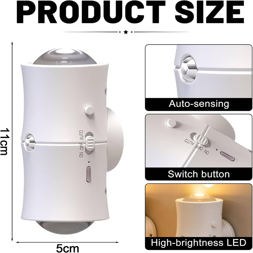 Motion sensor night lights 4-pack