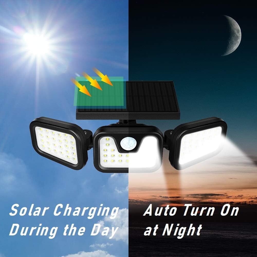 3-Head Solar Motion Security Light