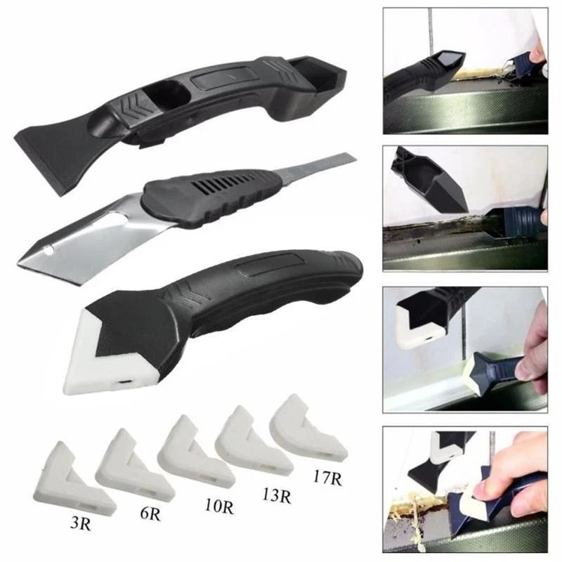 Sealant tool with interchangeable smoothing heads