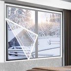 Clear insulation cover fitted over a window