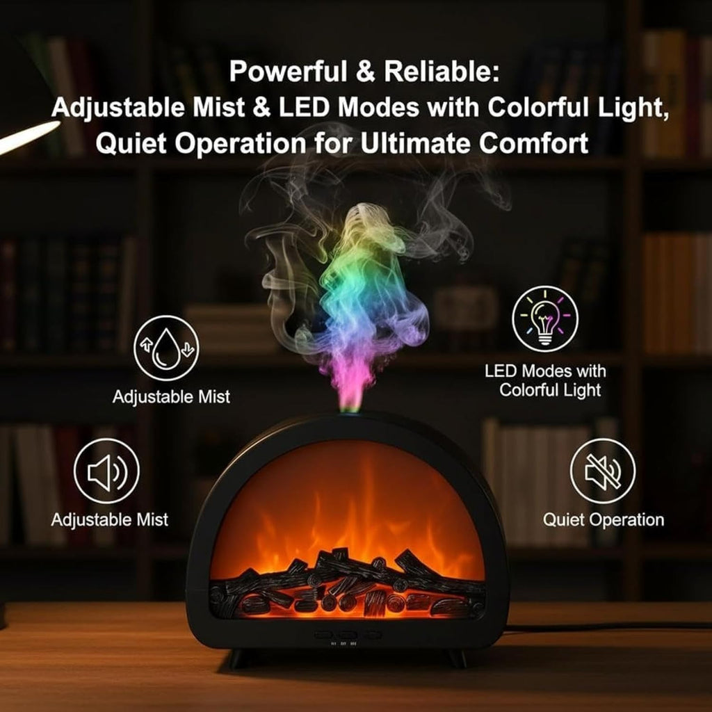Fireplace flame aroma diffuser