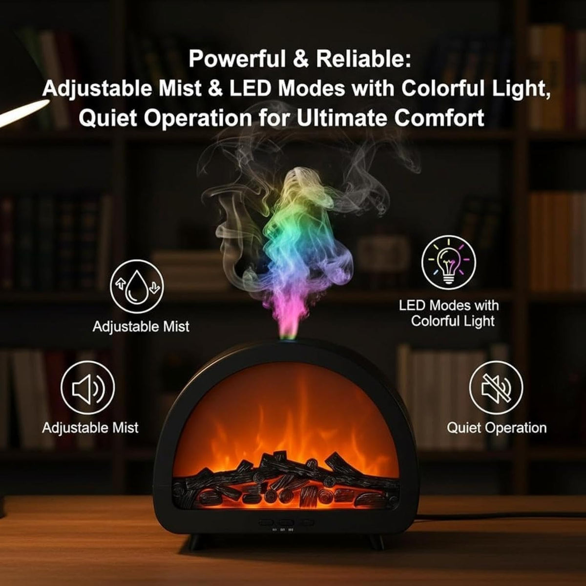 Fireplace flame aroma diffuser