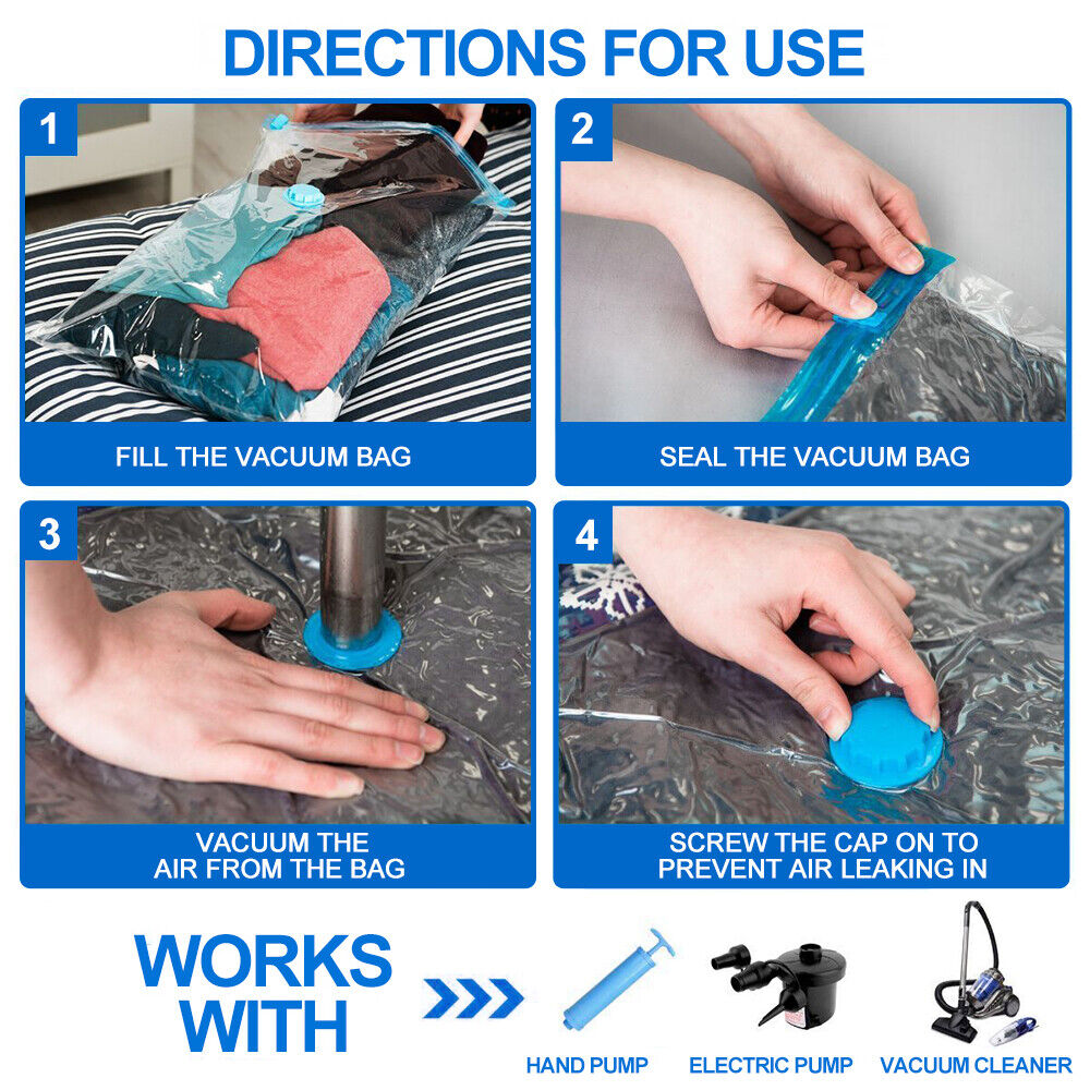 Vacuum storage bags