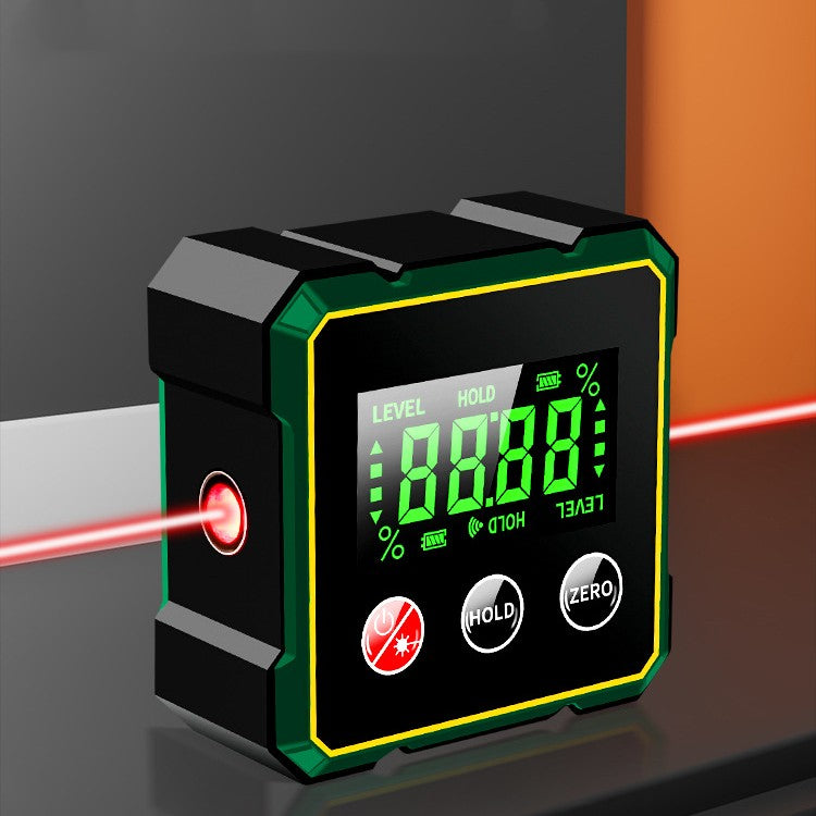 Angle finder projecting its laser line