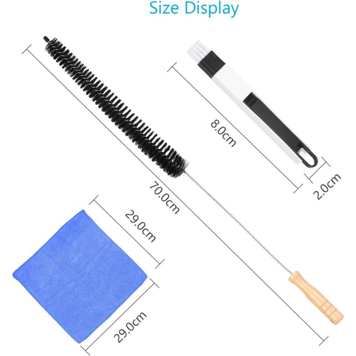 Radiator brush sizes