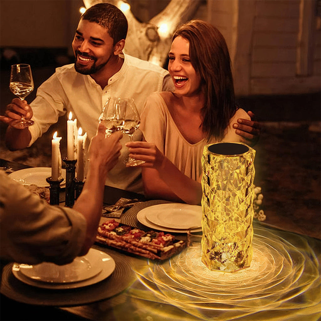Crystal diamond table lamp