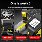 Laser, tape and digital display modes