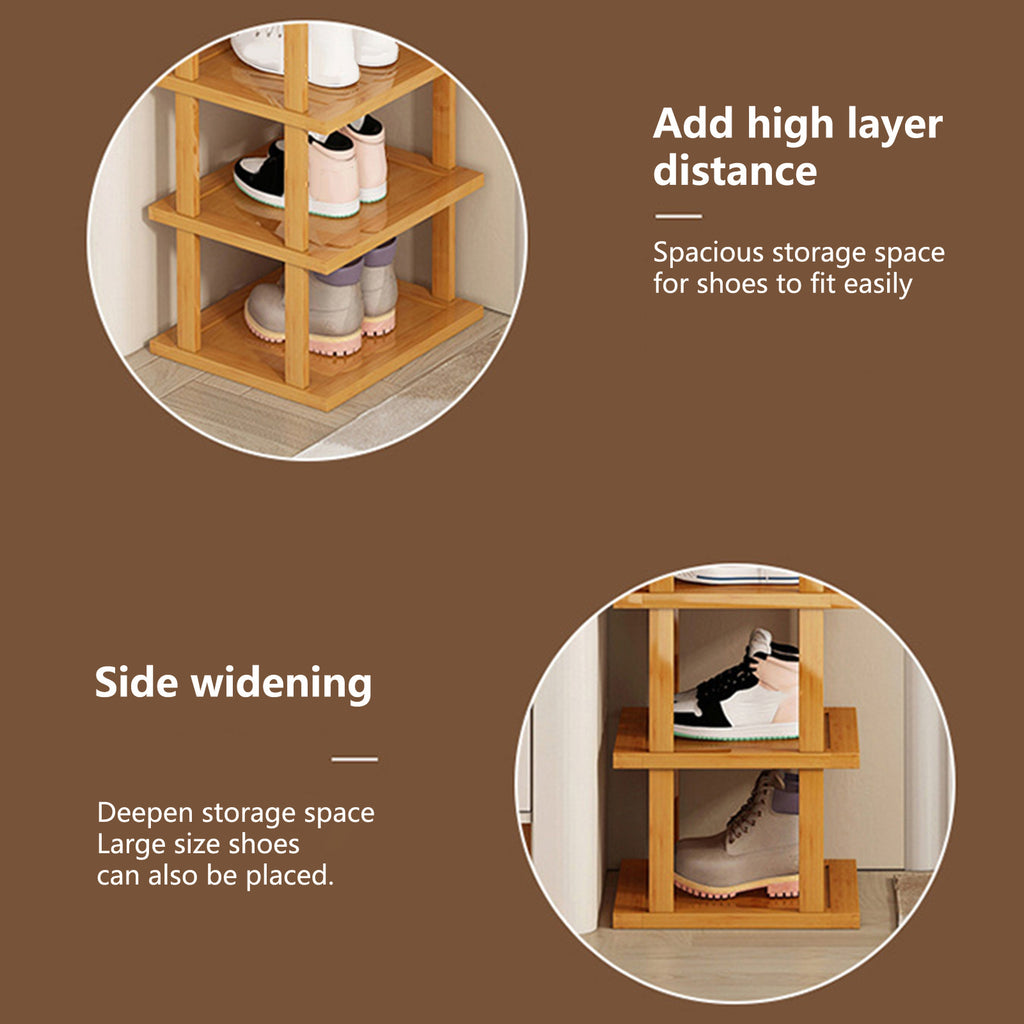 6-Tier Narrow Bamboo Shoe Rack