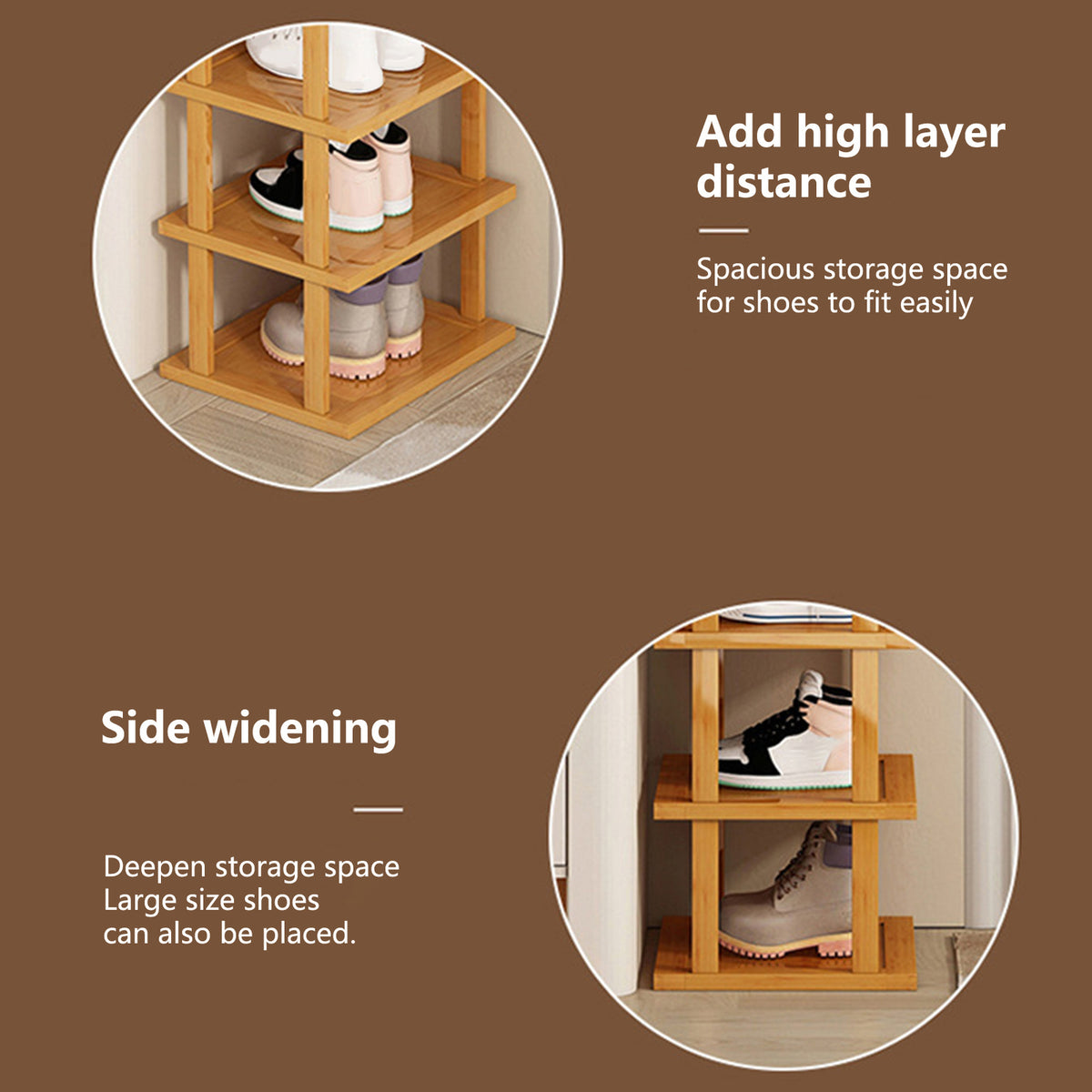 6-Tier Narrow Bamboo Shoe Rack