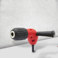 Right-angle drill adapter with keyed chuck and side handle