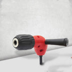 Right-angle drill adapter with keyed chuck and side handle