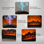 Fireplace flame aroma diffuser