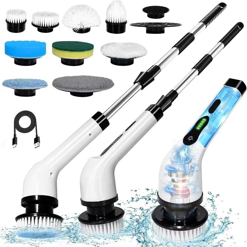 Cordless 9-in-1 Spin Scrubber with Extendable Handle