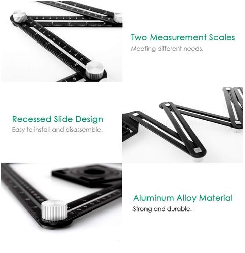 6-Fold Multi-Angle Ruler & Hole Locator