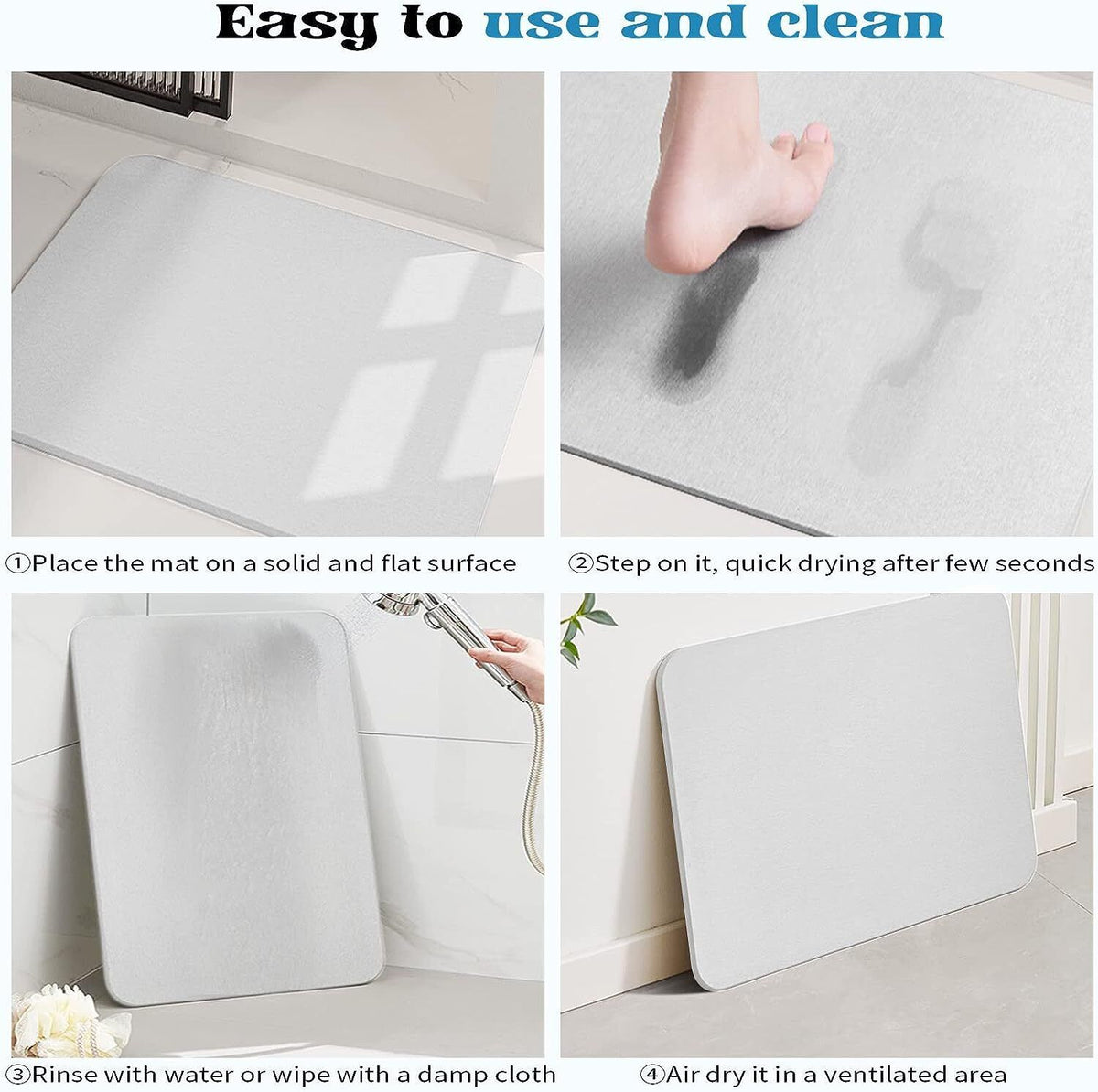 Stone bath mat