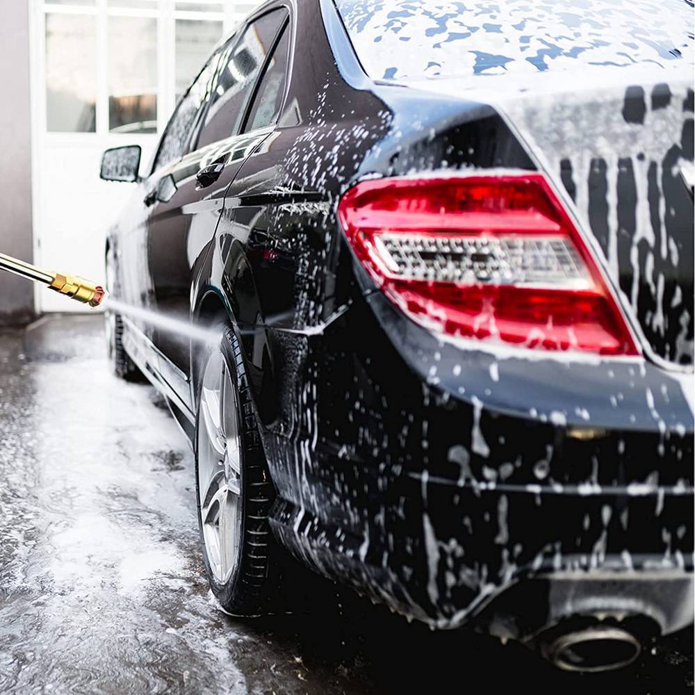 Snow foam on a car