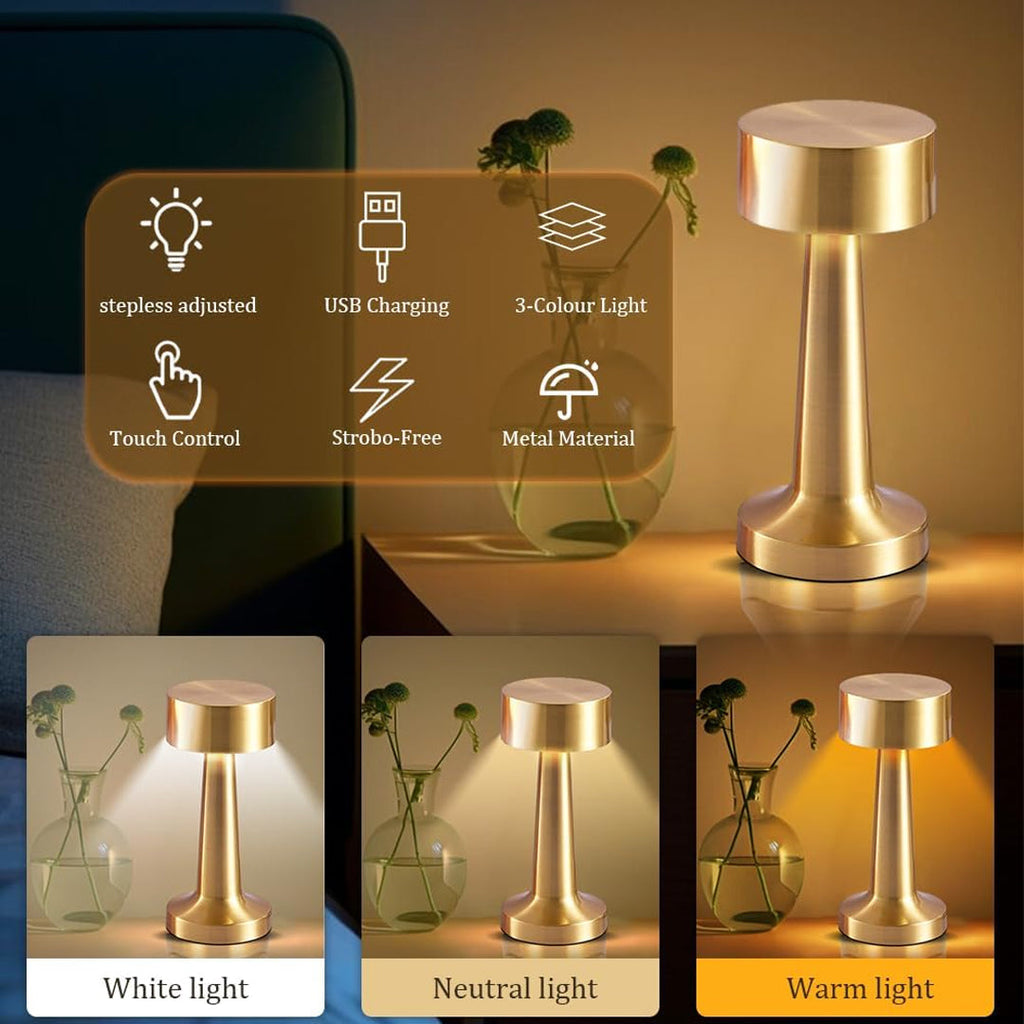 Cordless Rechargeable Touch Table Lamp