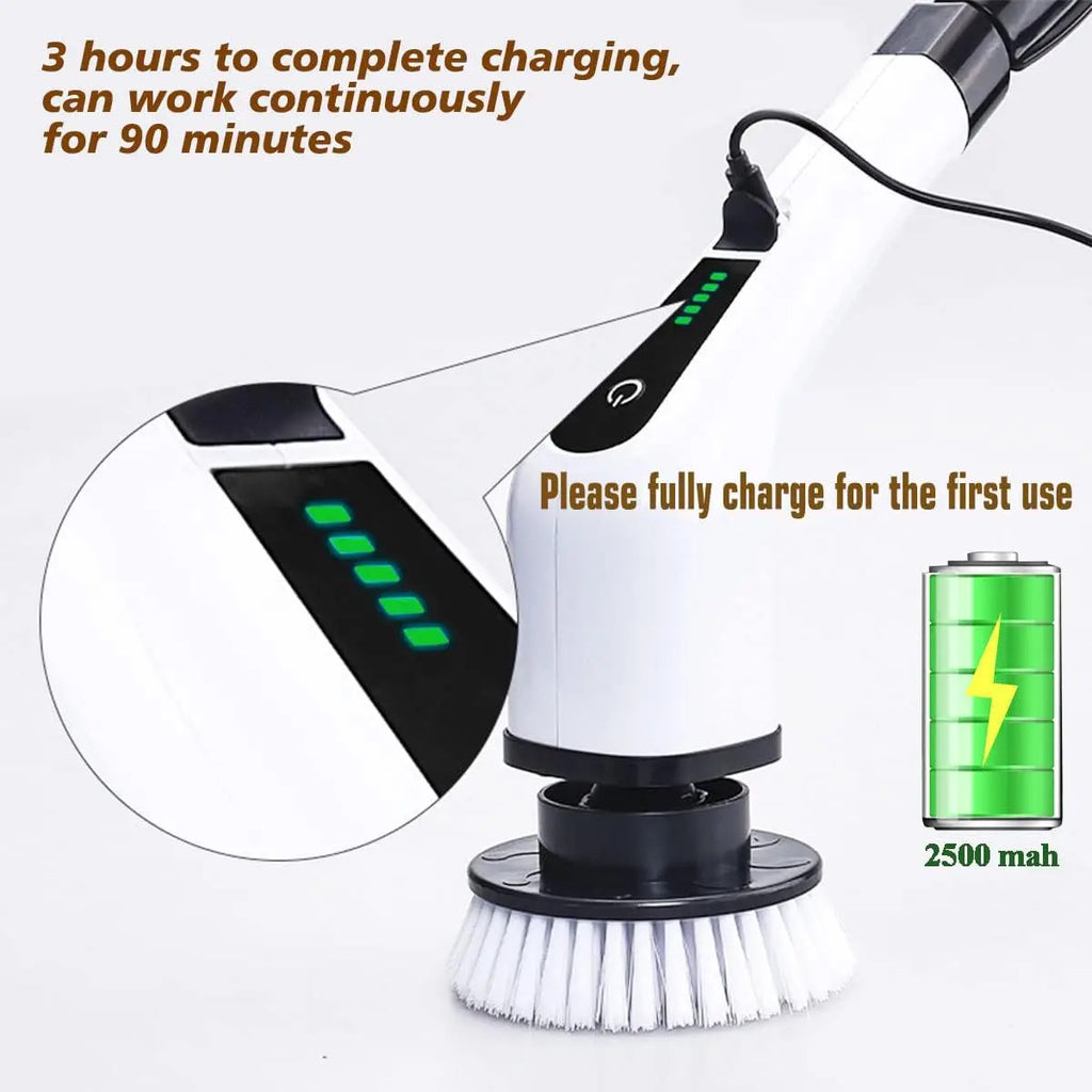 Cordless 9-in-1 Spin Scrubber with Extendable Handle