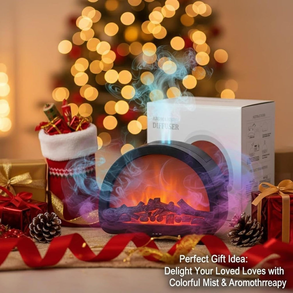Fireplace flame aroma diffuser