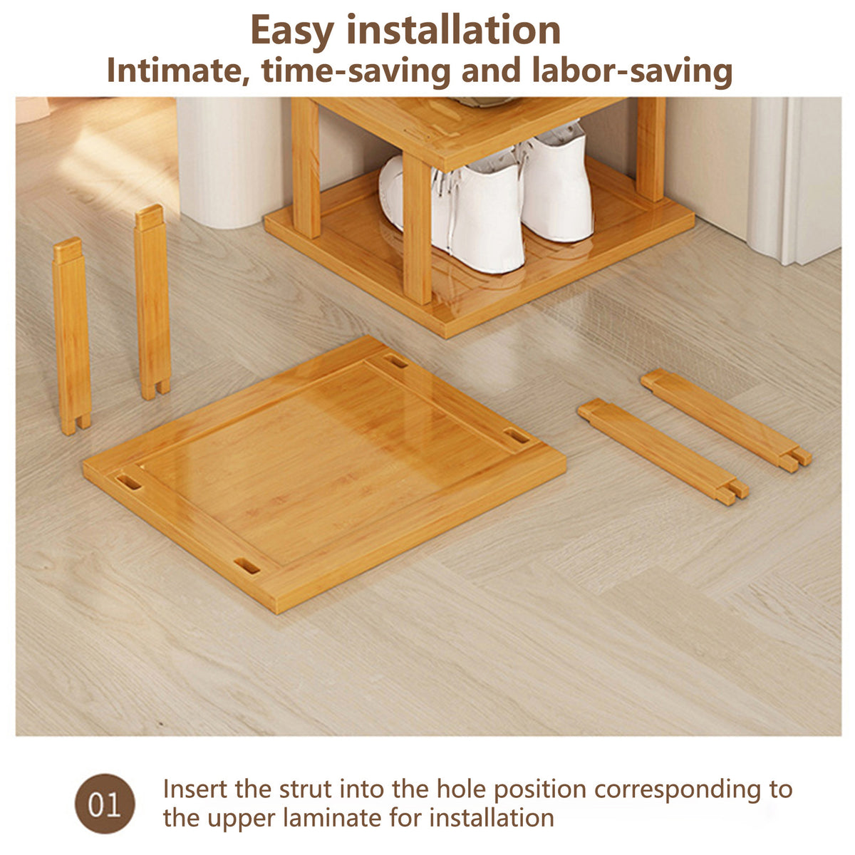 6-Tier Narrow Bamboo Shoe Rack