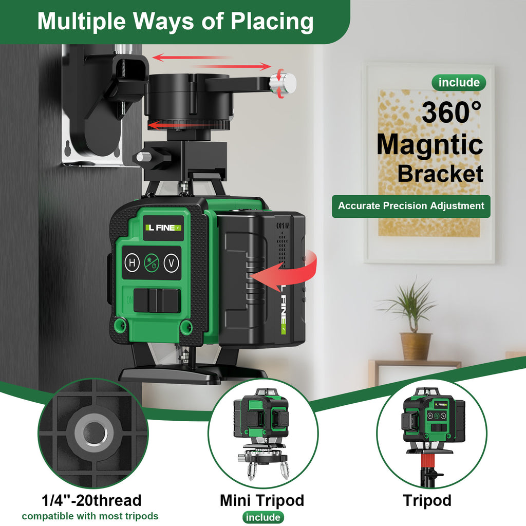 Mounting options including magnetic bracket
