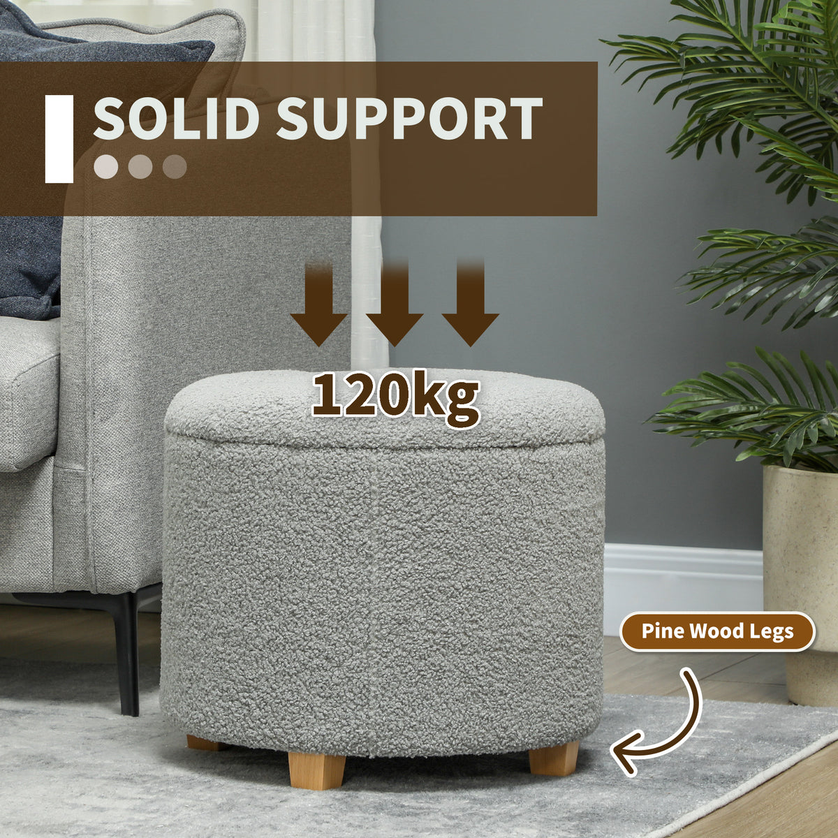 Teddy Bouclé Storage Ottoman