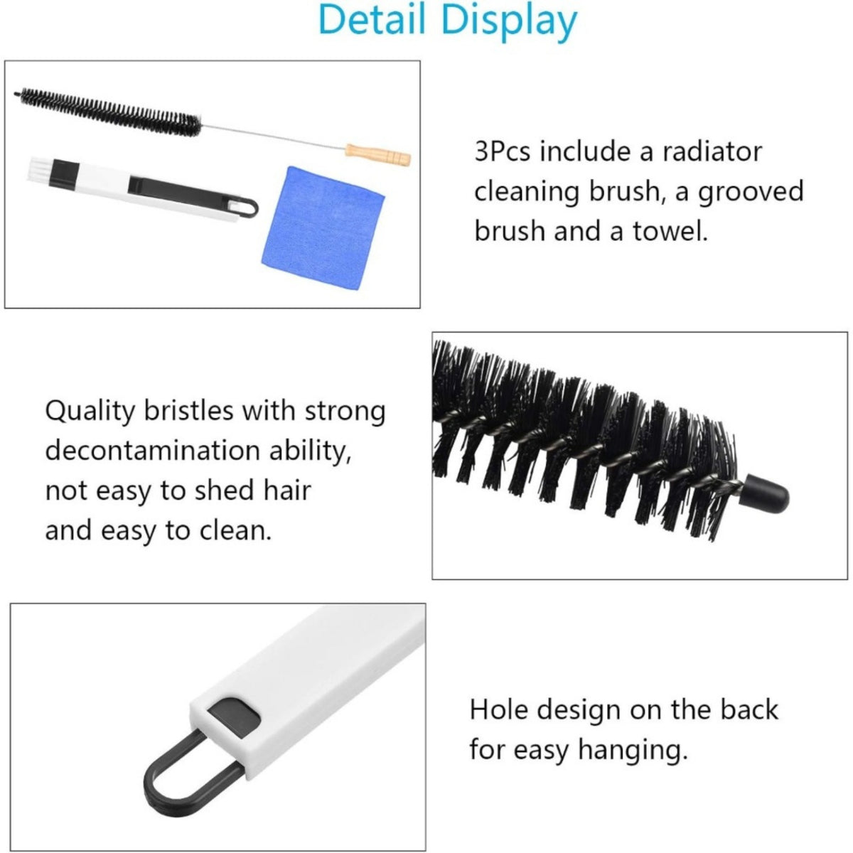Radiator brush set details