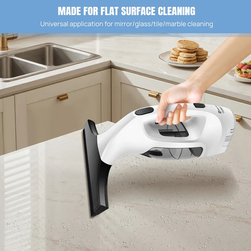 Using the window vac on a worktop
