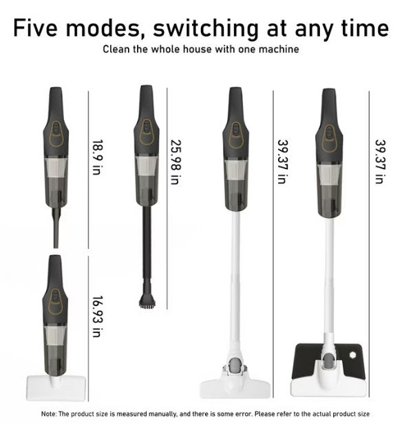 Slim Cordless Stick & Handheld Vacuum – 2-in-1, USB Rechargeable, 0.5L Bagless Bin & HEPA Filter