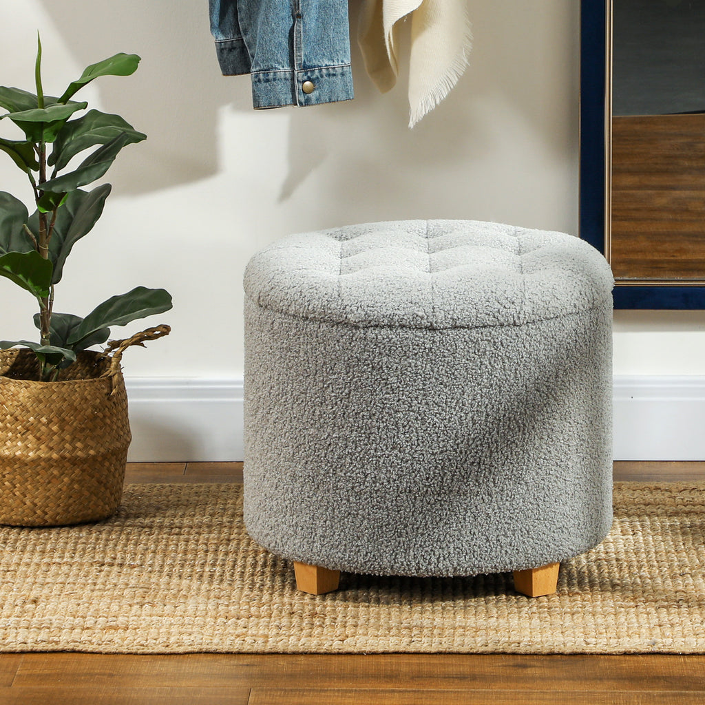 Teddy Bouclé Storage Ottoman