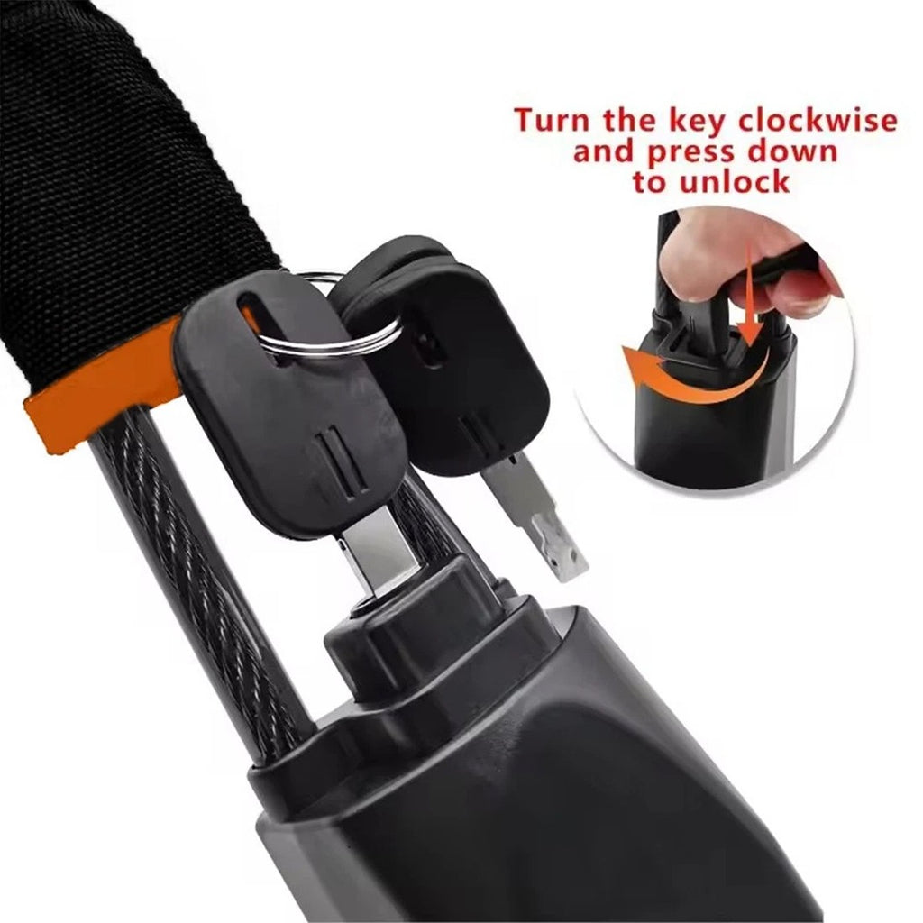 Steering Wheel to Seat Belt Lock