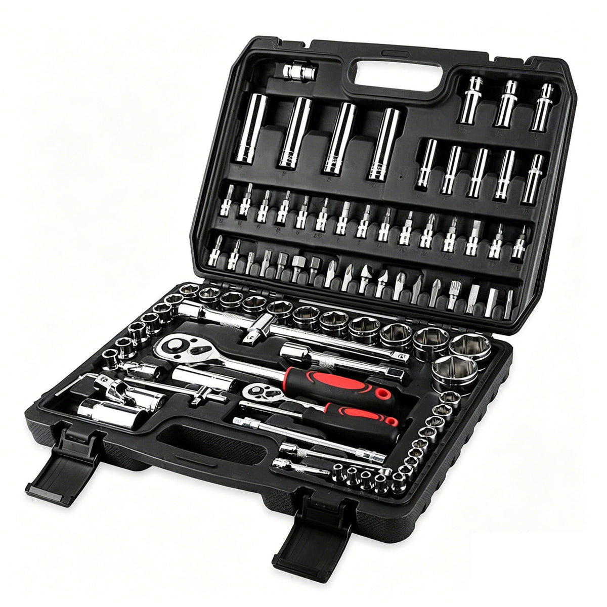 94-Piece Socket Set – ¼" & ½" Drive with Case