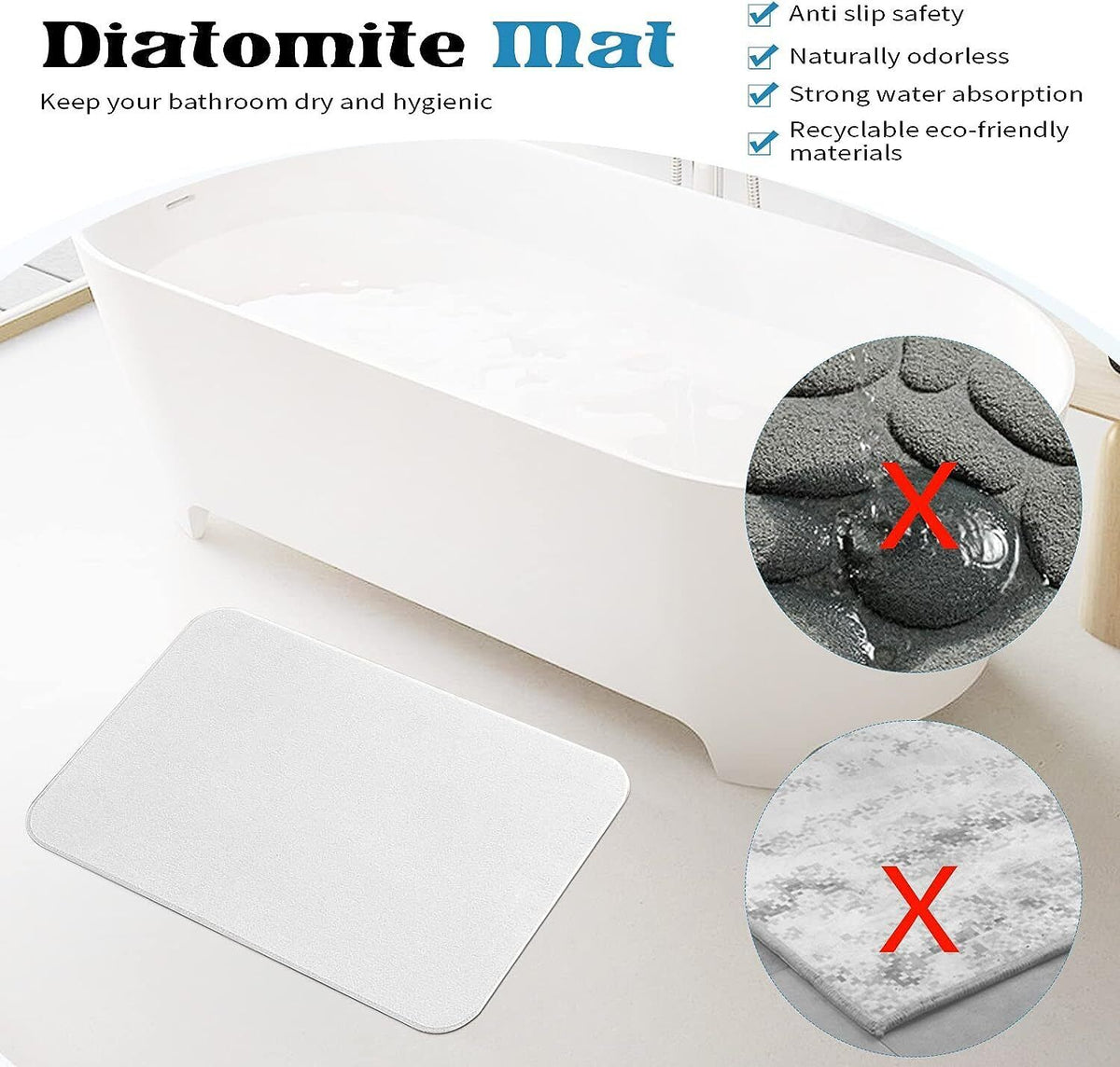 Stone bath mat