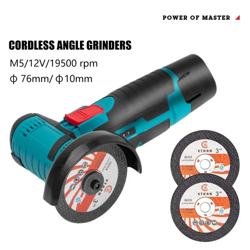 76 mm cordless angle grinder with discs