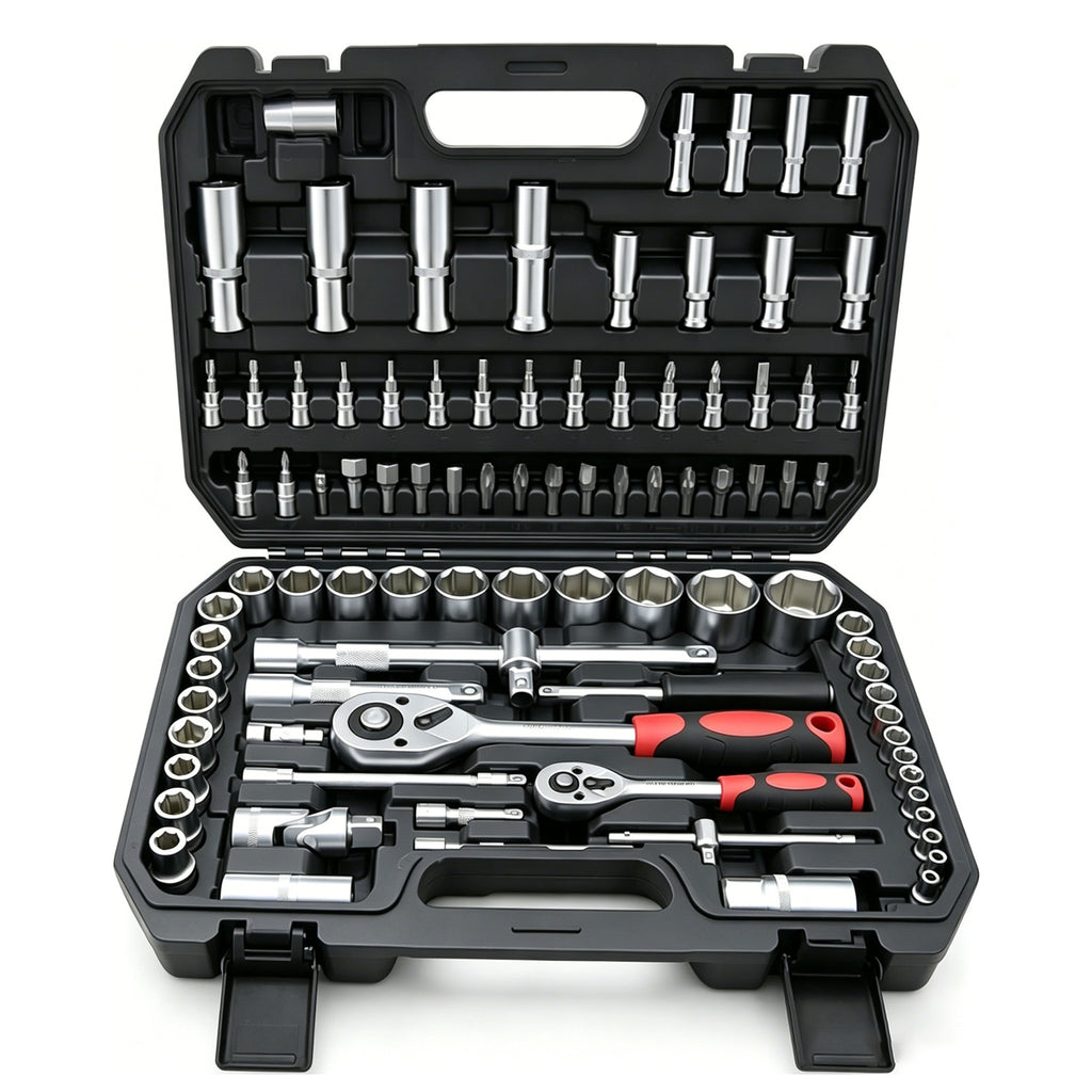94-Piece Socket Set – ¼" & ½" Drive with Case