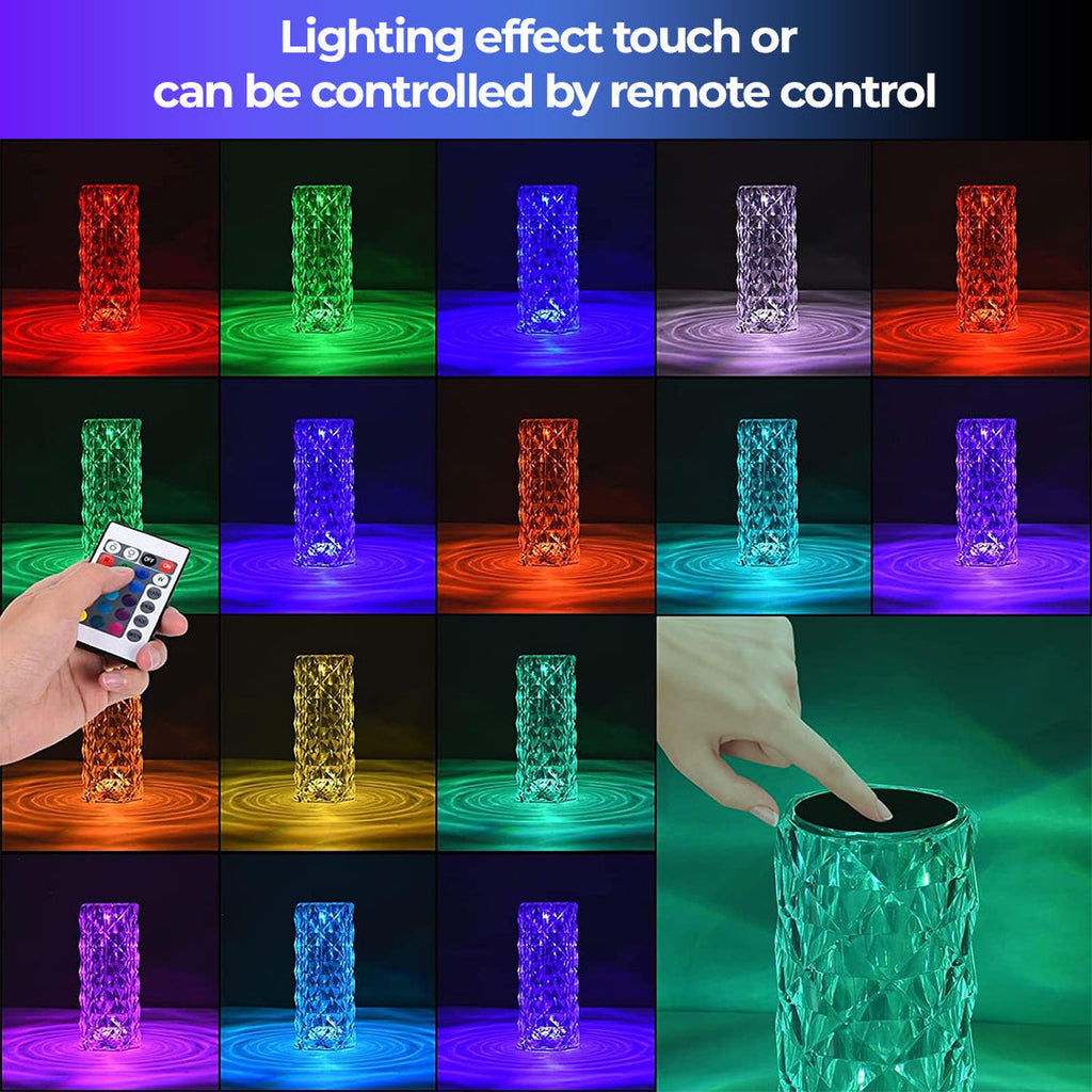 Crystal diamond table lamp