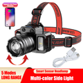 Rechargeable motion-sensor head torch
