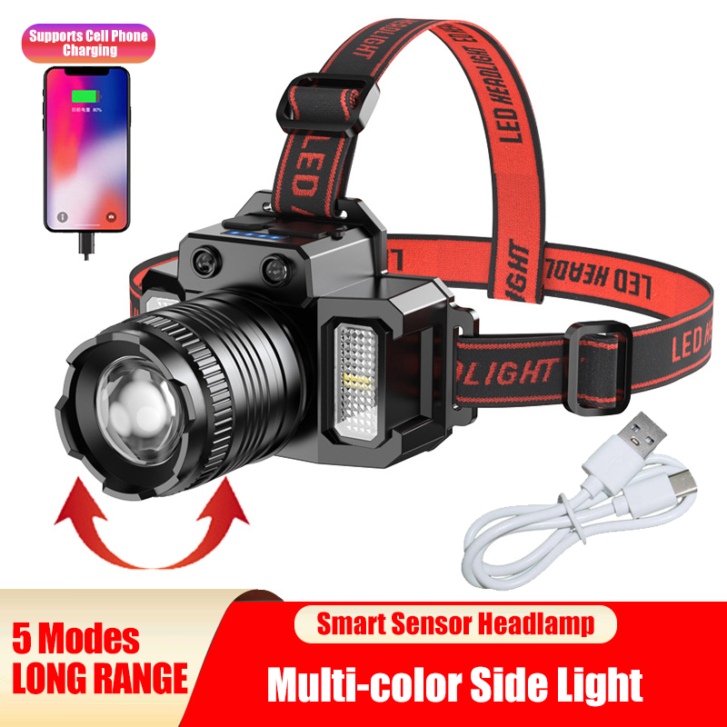 Rechargeable motion-sensor head torch