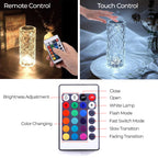 Crystal diamond table lamp