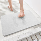Grey stone bath mat