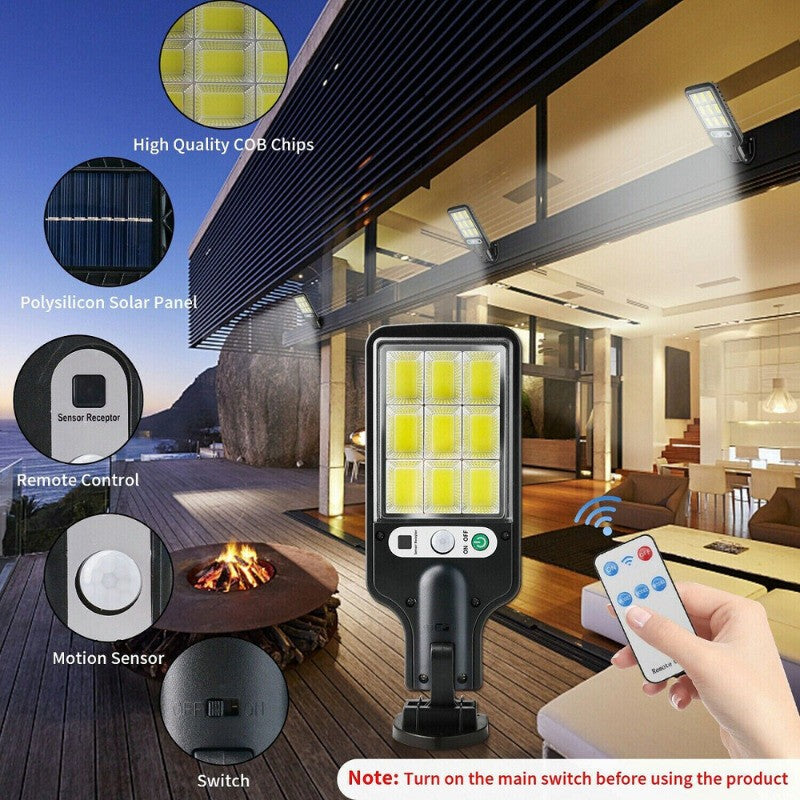 Solar Motion Security Lights – 4-Pack with Remote