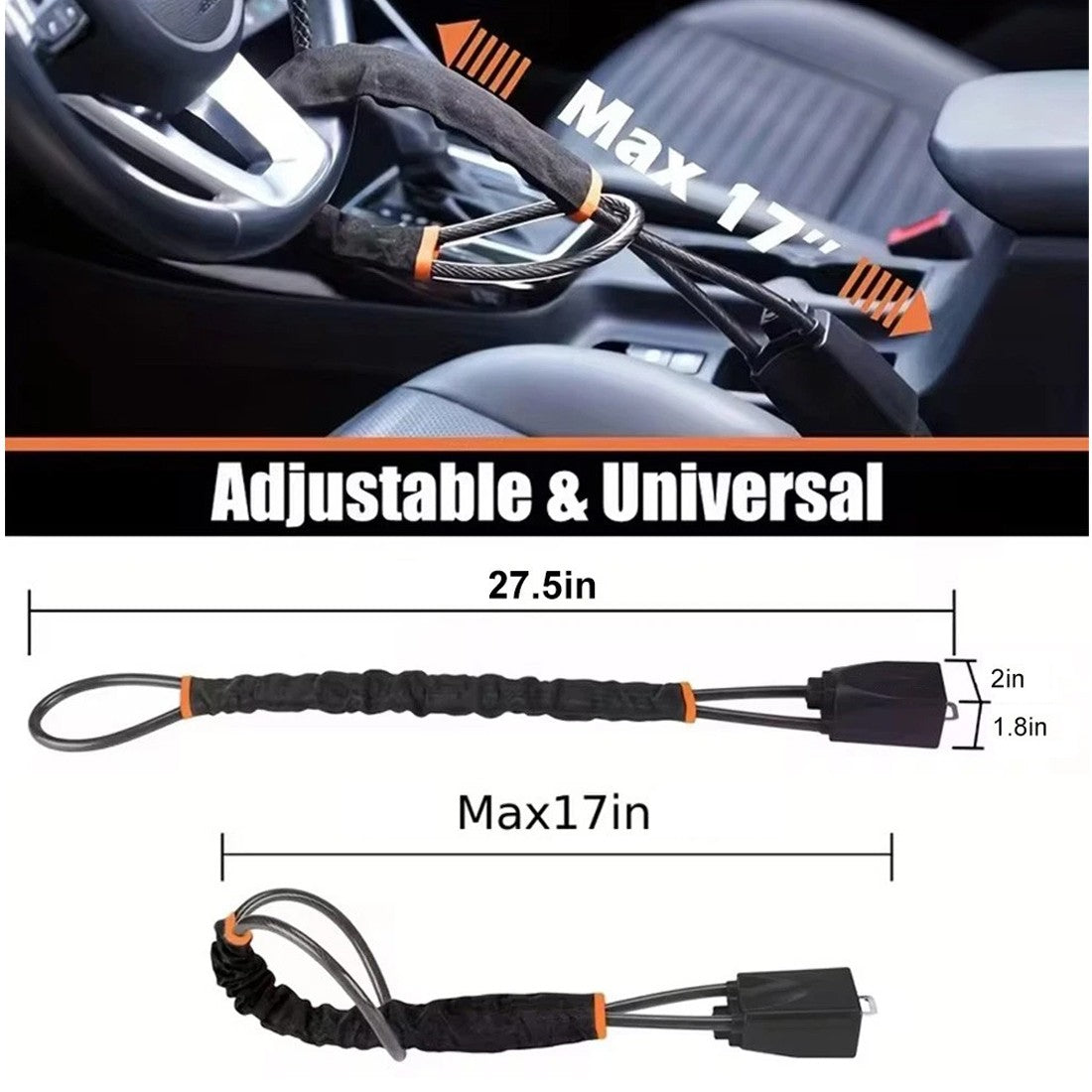 Steering Wheel to Seat Belt Lock