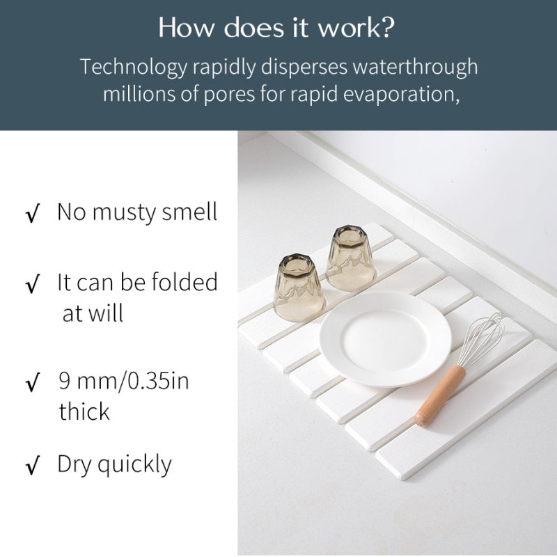 Stone dish drying mat