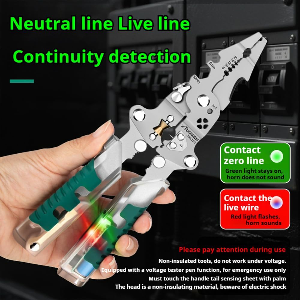 Voltage indicator in the handle